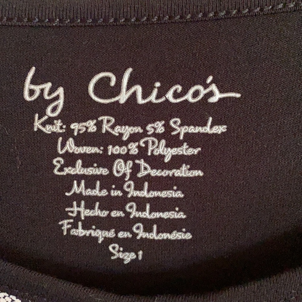 Chico’s Dressy Top sz 1 - Picture 2 of 6